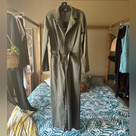 Paige Jolie Longsleeve Cotton Blend Jolie Jumpsuit Size 2 - Picture 2 of 8